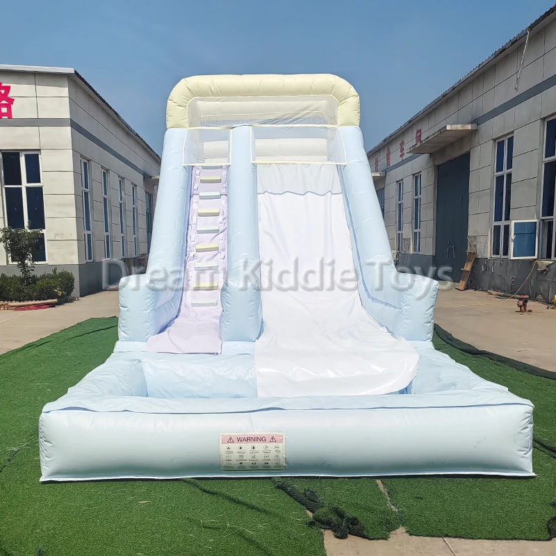 Kids Outdoor Inflatable - สไลเดอร์น้ำเป่าลมเชิงพาณิชย์พร้อมสระน้ำ PVC สำหรับเด็กเล่นกลางแจ้ง เหมาะสำหรับงานปาร์ตี้ให้เช่า ได้รับการรับรองมาตรฐาน CE