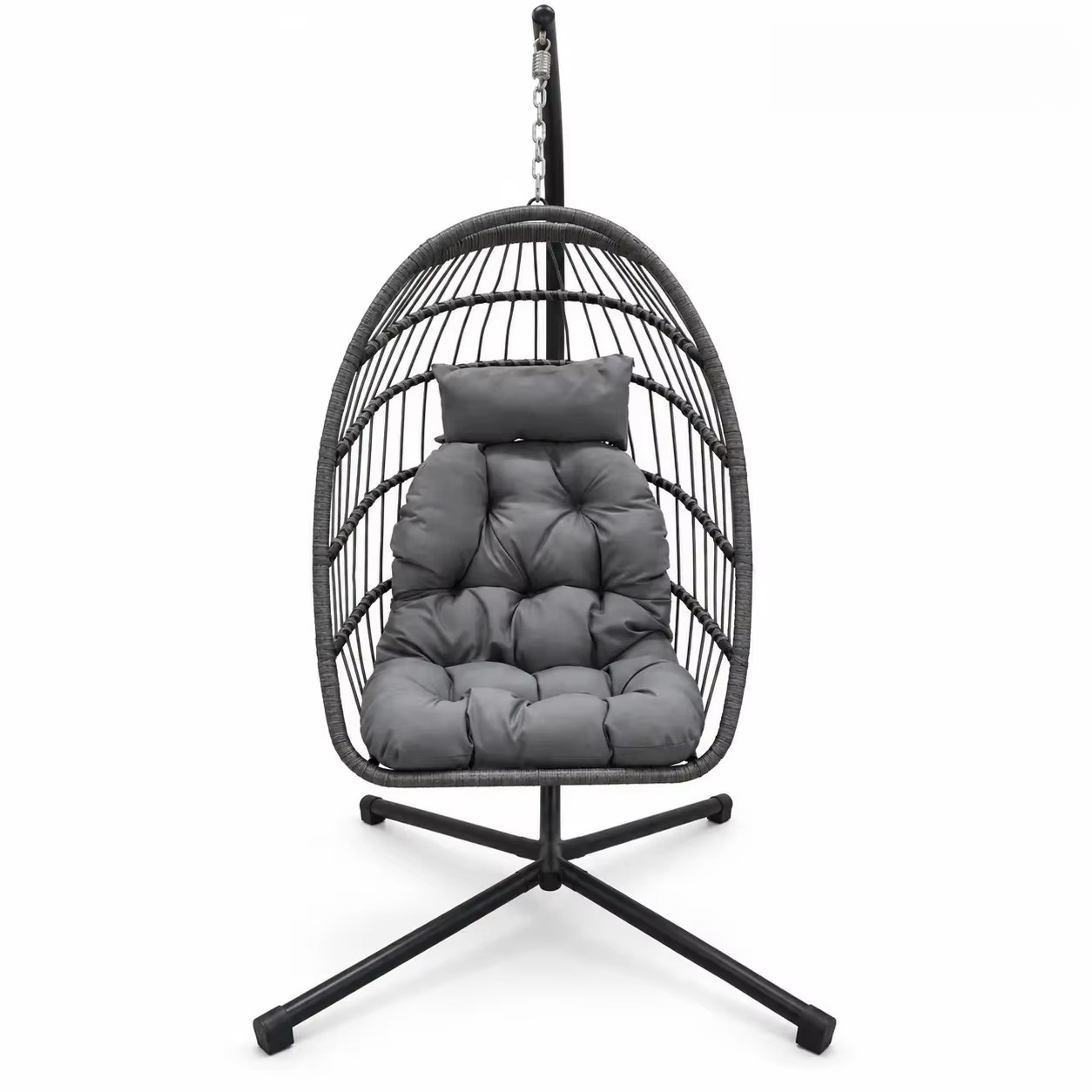 Kids Outdoor Garden Set - ชุดเฟอร์นิเจอร์กลางแจ้ง ชิงช้าหวายสำหรับลานบ้าน พร้อมขาตั้ง สำหรับเด็กและผู้ใหญ่ ชิงช้าแขวนหวายคู่สำหรับสวน ผ่อนคลาย
