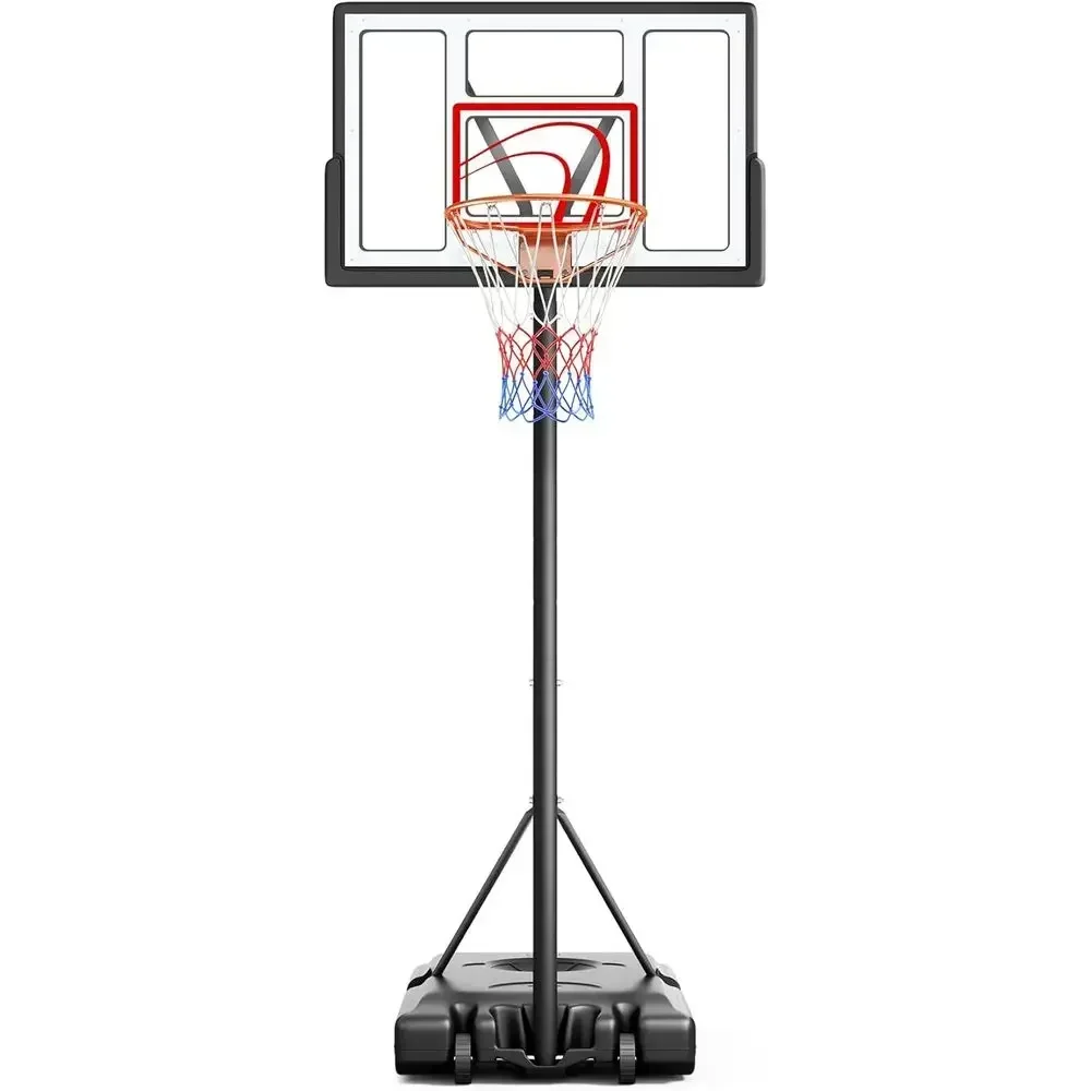 Kids Outdoor Basketball - ห่วงบาสเก็ตบอลแบบพกพาสำหรับใช้งานกลางแจ้ง, แผ่นหลังขนาด 44 นิ้ว, เหมาะสำหรับเด็ก, วัยรุ่น
