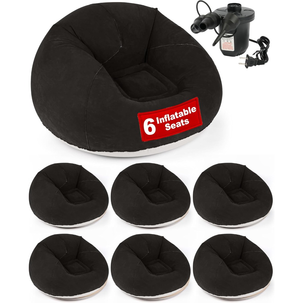 Kids Outdoor Bean Bag - เก้าอี้บีนแบ็กเป่าลมพร้อมปั๊มไฟฟ้า - เก้าอี้พับสำหรับผู้ใหญ่และเด็กสำหรับใช้งานกลางแจ้ง
