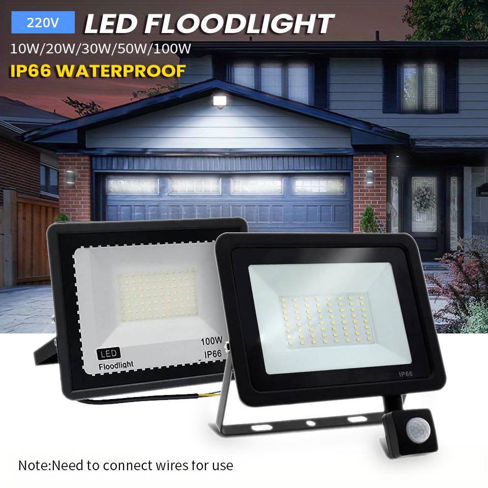 Balance Beam Outdoor - ไฟสปอร์ตไลท์ LED พร้อมเซ็นเซอร์ตรวจจับความเคลื่อนไหว PIR สำหรับภายนอกอาคาร กำลังไฟ