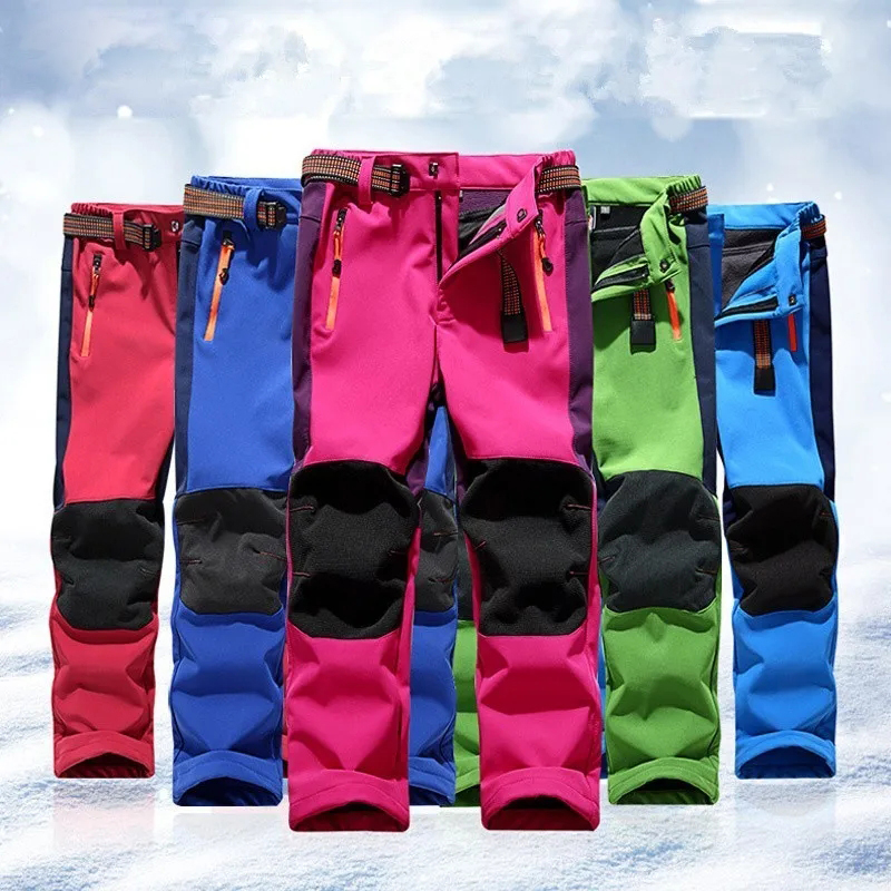Kids Outdoor Climber - ฤดูใบไม้ผลิใหม่ windproof กันน้ําเด็กกลางแจ้งกางเกงเด็กชายหญิงกางเกงนิ่มอบอุ่นวัยรุ่นปีนเขากางเกง Sweatpants