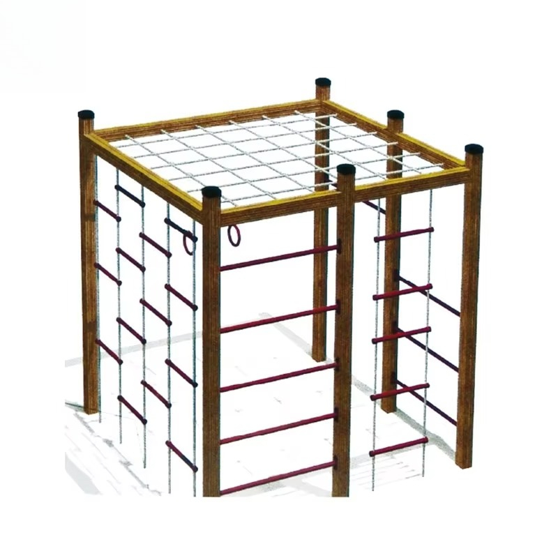 Kids Outdoor Wooden Climbing Frame - โครงไม้ปีนป่าย, ของเล่นสนามเด็กเล่นในร่มและกลางแจ้ง, อุปกรณ์ออกกำลังกายที่ท้าทายสำหรับเด็กเล็ก เด็กวัยหัดเดิน และเด็กโต