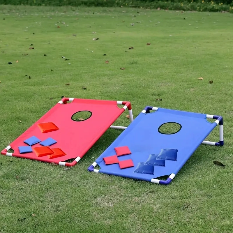 Kids Outdoor Bean Bag - ชุดเกมคอร์นโฮลประกอบด้วยกระดานเกม 2 แผ่น + ถุงใส่ลูกบอล 6