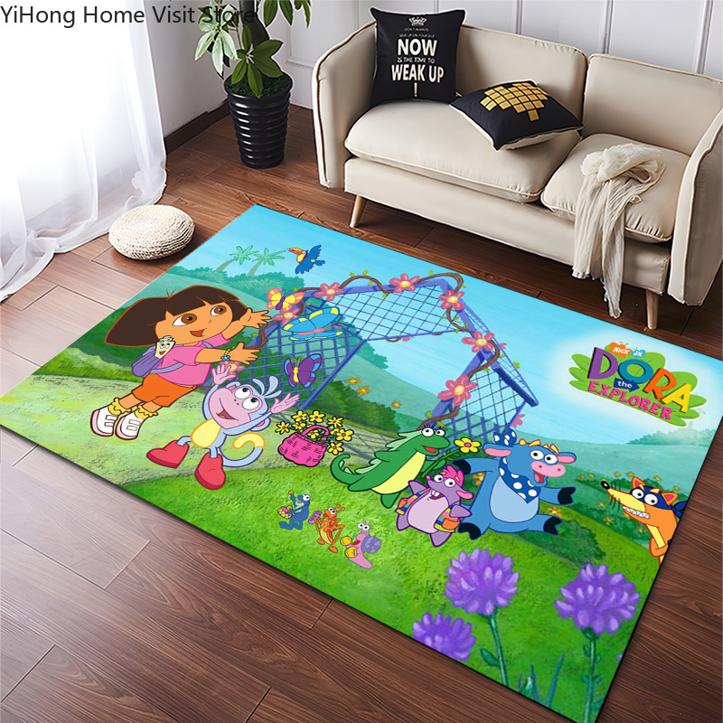 Kids Outdoor Lounge Chair - พรมลายการ์ตูน Dora the Explorer สุดฮา สำหรับห้องนั่งเล่น