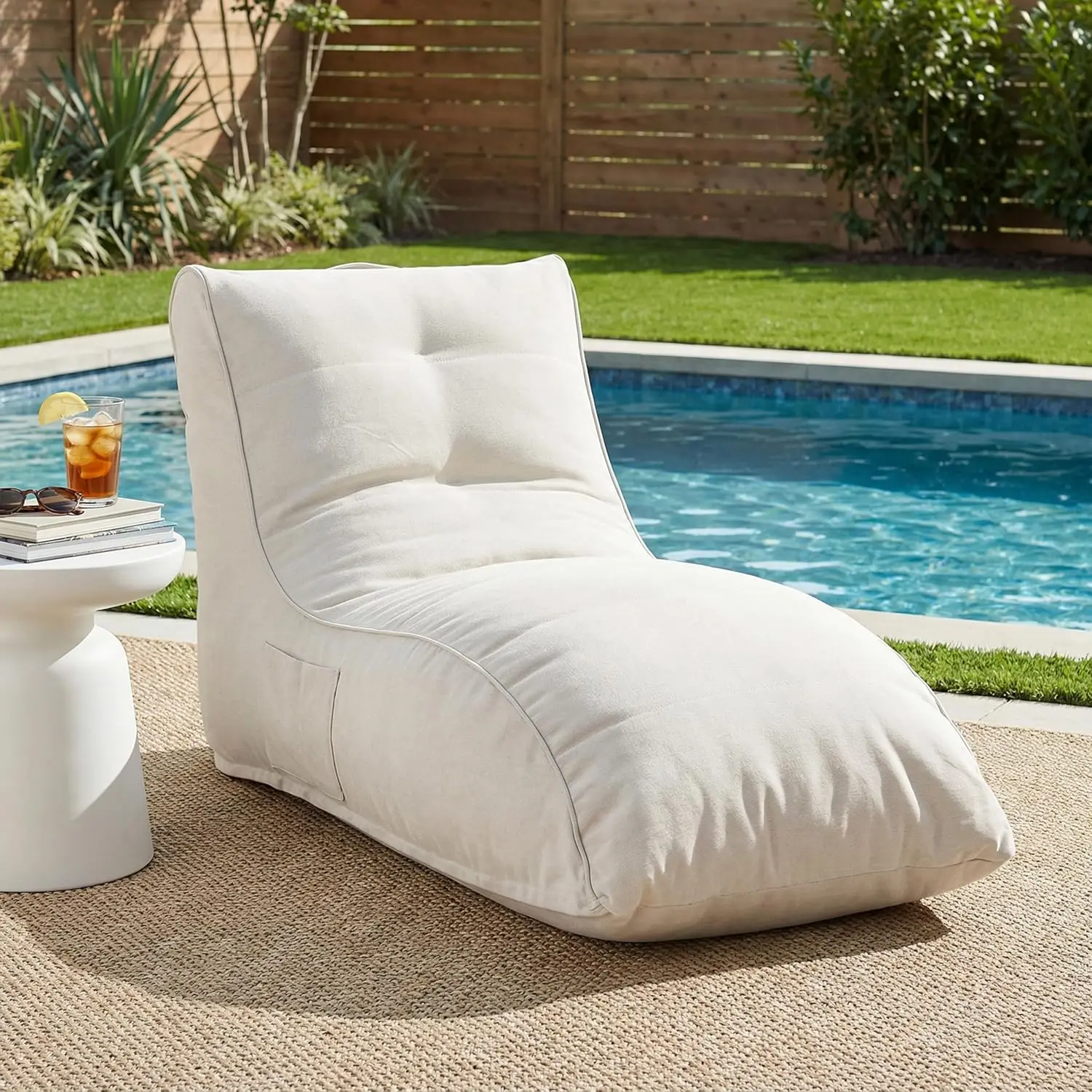 Kids Outdoor Bean Bag - เก้าอี้บีนแบ็กกลางแจ้ง Ethel, เก้าอี้บีนแบ็กผ้าสำหรับผู้ใหญ่และเด็ก, เก้าอี้อ่านหนังสือกลางแจ้งที่นั่งสบาย, โซฟาพักผ่อนสำหรับลานบ้าน