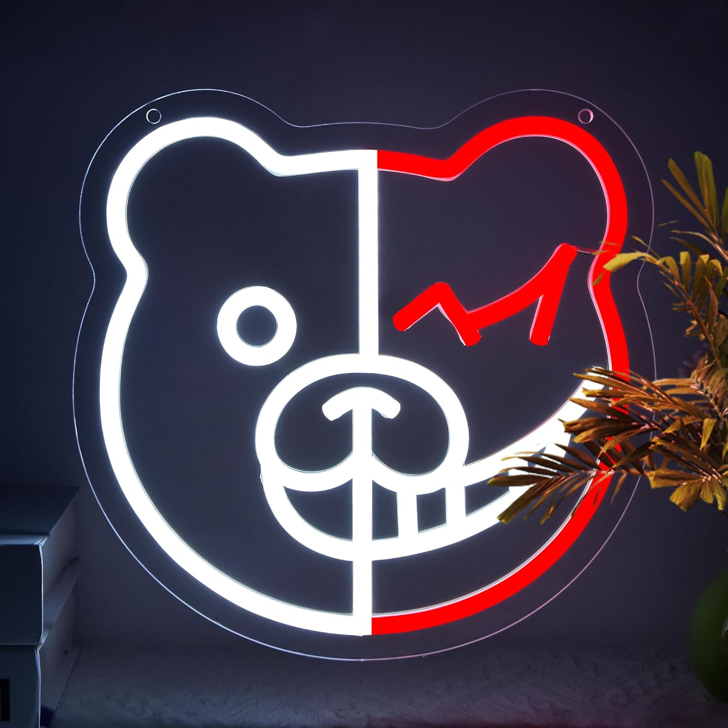 Kids Outdoor Zoo - ป้ายไฟนีออนรูปหมี ตกแต่งห้องเด็ก ไฟ LED ใช้พลังงานจาก USB
