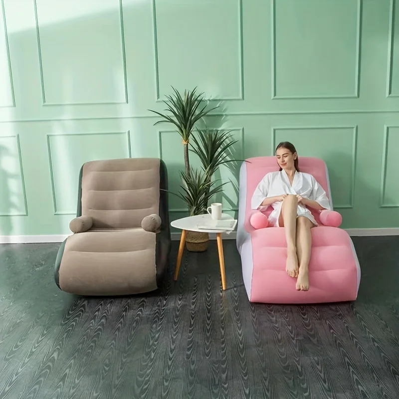 Kids Outdoor Lounge Chair - เก้าอี้โซฟาพีวีซีเป่าลมนั่งได้, เก้าอี้โซฟาแบบพกพาเหมาะกับสรีระเก้าอี้เอนหลังพักกลางวันสำหรับเด็ก