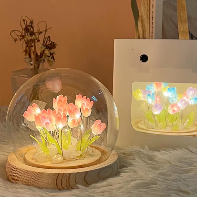 ไฟ LED DIY ทำมือรูปดอกทิวลิปขน - Kids Outdoor Movie Night บทวิจารณ์และราคา