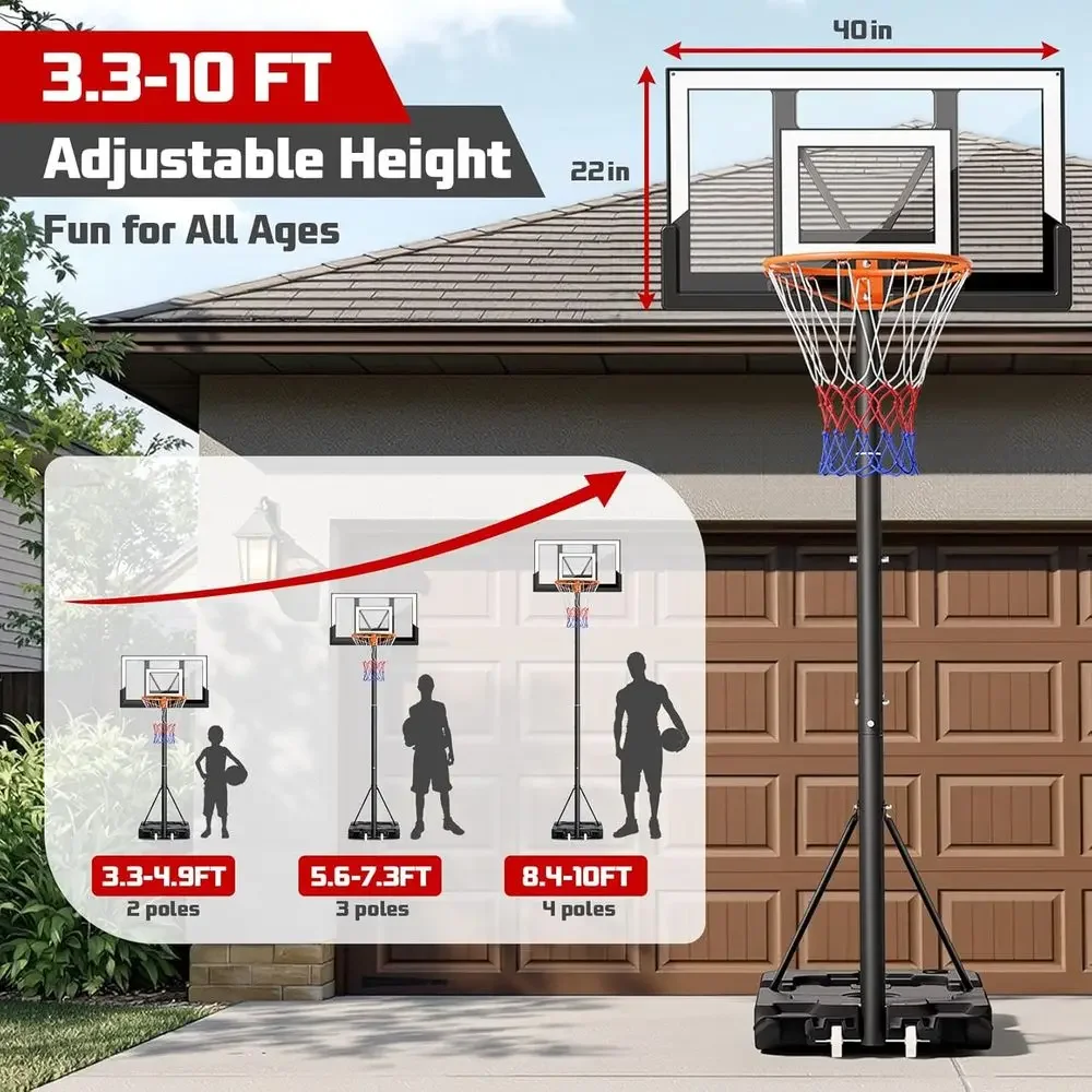 ห่วงบาสเก็ตบอลแบบพกพาสำหรับใช้ - Kids Outdoor Basketball บทวิจารณ์และราคา