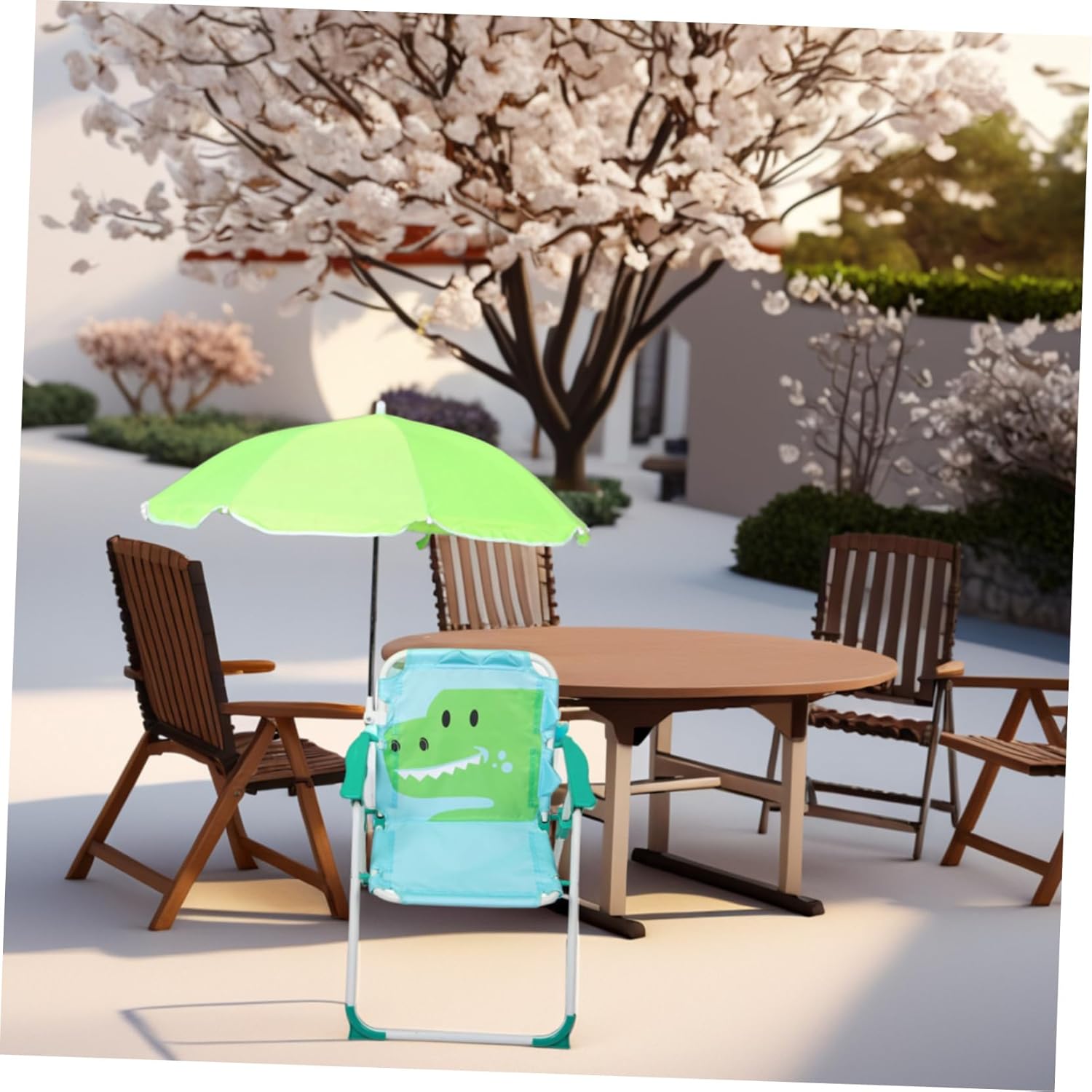 1 ชุดเก้าอี้ชายหาดพับพร้อมร่มเ - Kids Outdoor Lounge Chair บทวิจารณ์และราคา
