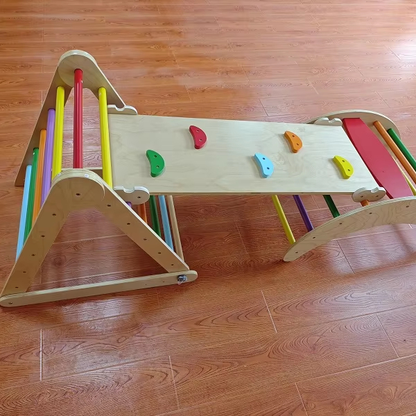 ชุดเล่นปีนป่ายเด็ก 3-in-1 มอนเ - Kids Outdoor Wooden Climbing Frame บทวิจารณ์และราคา