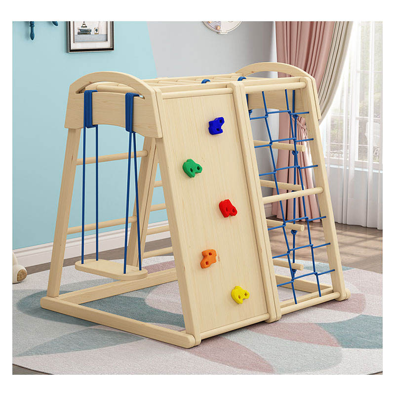 ชุดเครื่องเล่นไม้สำหรับเด็กในร - Kids Outdoor Wooden Climbing Frame บทวิจารณ์และราคา