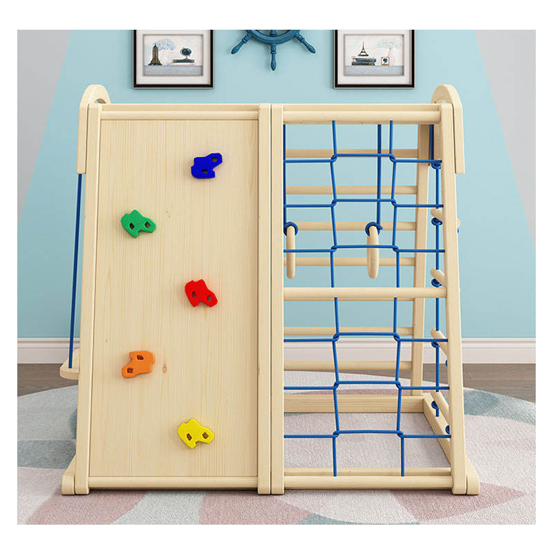 ชุดเครื่องเล่นไม้สำหรับเด็กในร - Kids Outdoor Wooden Climbing Frame บทวิจารณ์และราคา