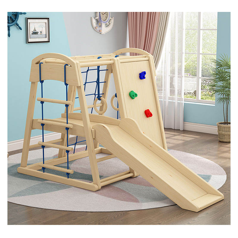 ชุดเครื่องเล่นไม้สำหรับเด็กในร - Kids Outdoor Wooden Climbing Frame บทวิจารณ์และราคา