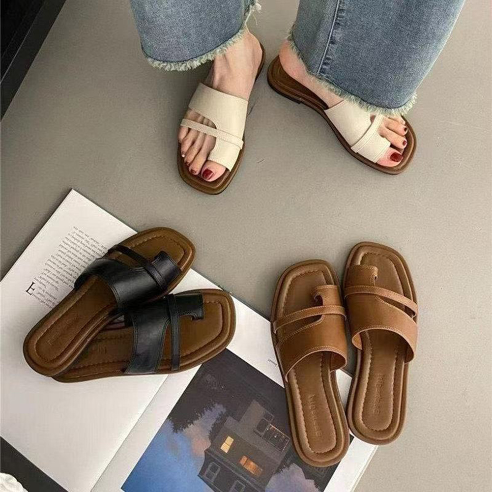 รองเท้าแตะแบนฤดูร้อนสีทึบแบนรอ - Kids Outdoor Jumping บทวิจารณ์และราคา