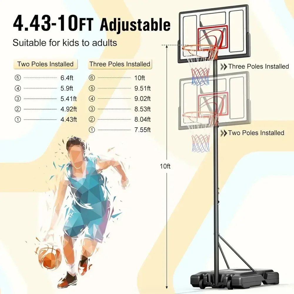 ห่วงบาสเก็ตบอลแบบพกพาสำหรับใช้ - Kids Outdoor Basketball บทวิจารณ์และราคา