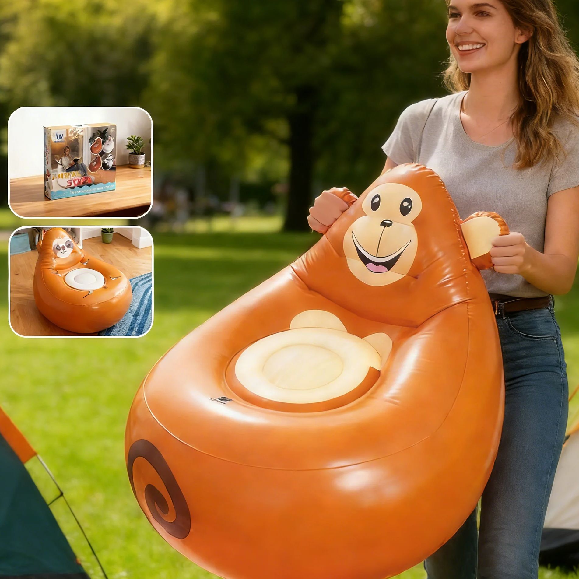 โซฟาเป่าลมสำหรับเด็ก ลายการ์ตู - Kids Outdoor Lounge Chair บทวิจารณ์และราคา
