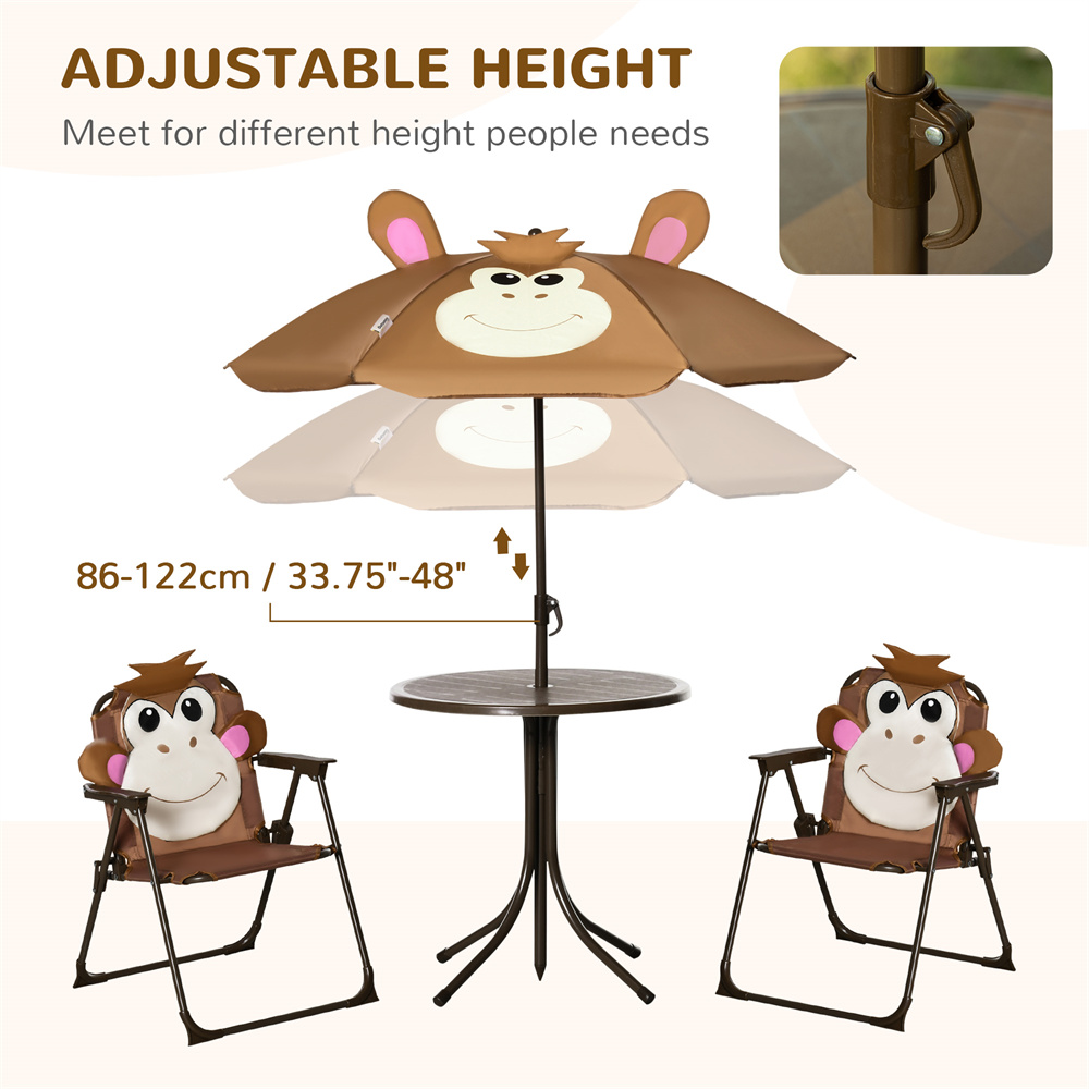 ชุดโต๊ะเก้าอี้สำหรับเด็ก ลายลิ - Kids Outdoor Table With Umbrella บทวิจารณ์และราคา
