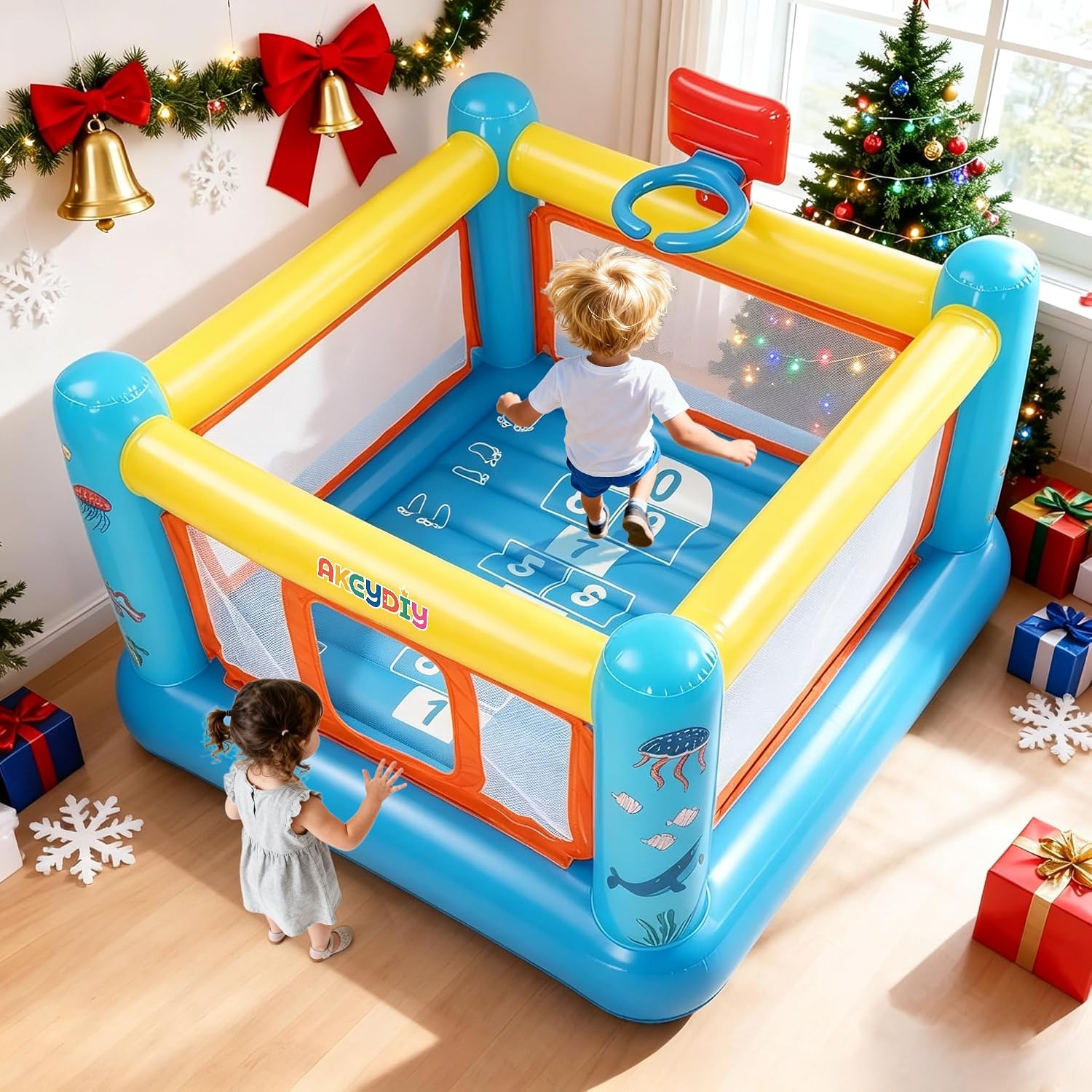 บ้านลมเป่าลม PVC สำหรับเด็กอาย - Kids Outdoor Basketball บทวิจารณ์และราคา