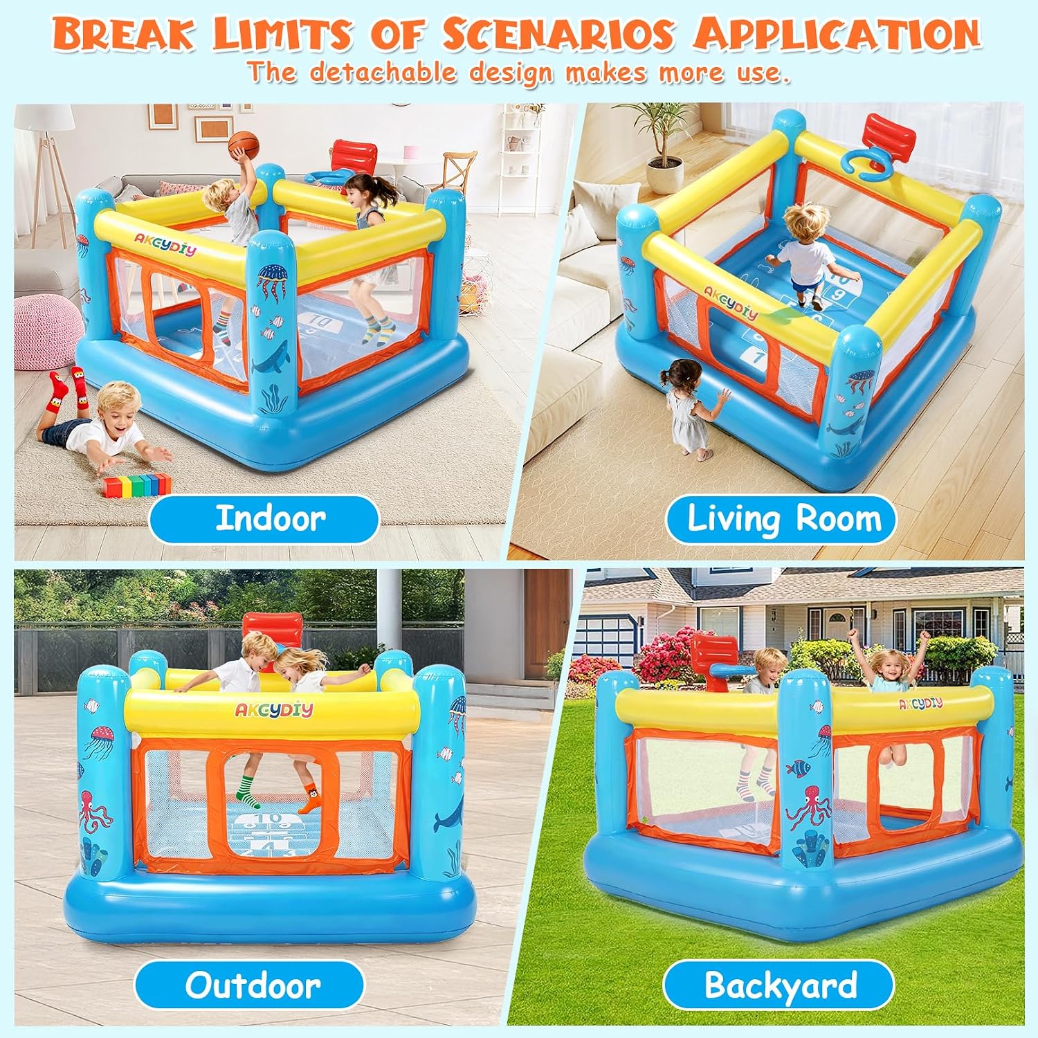 บ้านลมเป่าลม PVC สำหรับเด็กอาย - Kids Outdoor Basketball บทวิจารณ์และราคา
