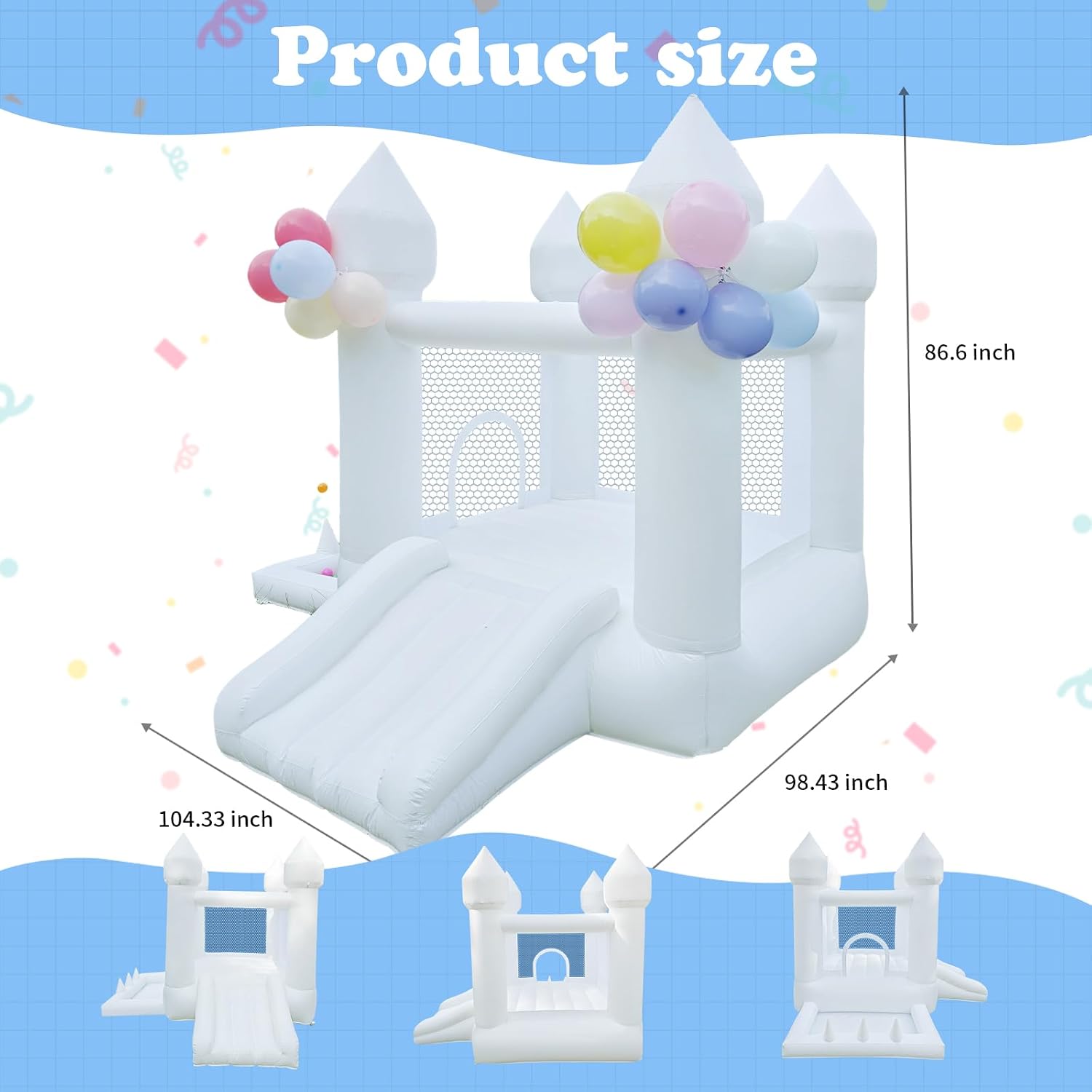 บ้านลมสีขาว, บ้านลมสำหรับใช้ใน - Kids Outdoor Inflatable บทวิจารณ์และราคา
