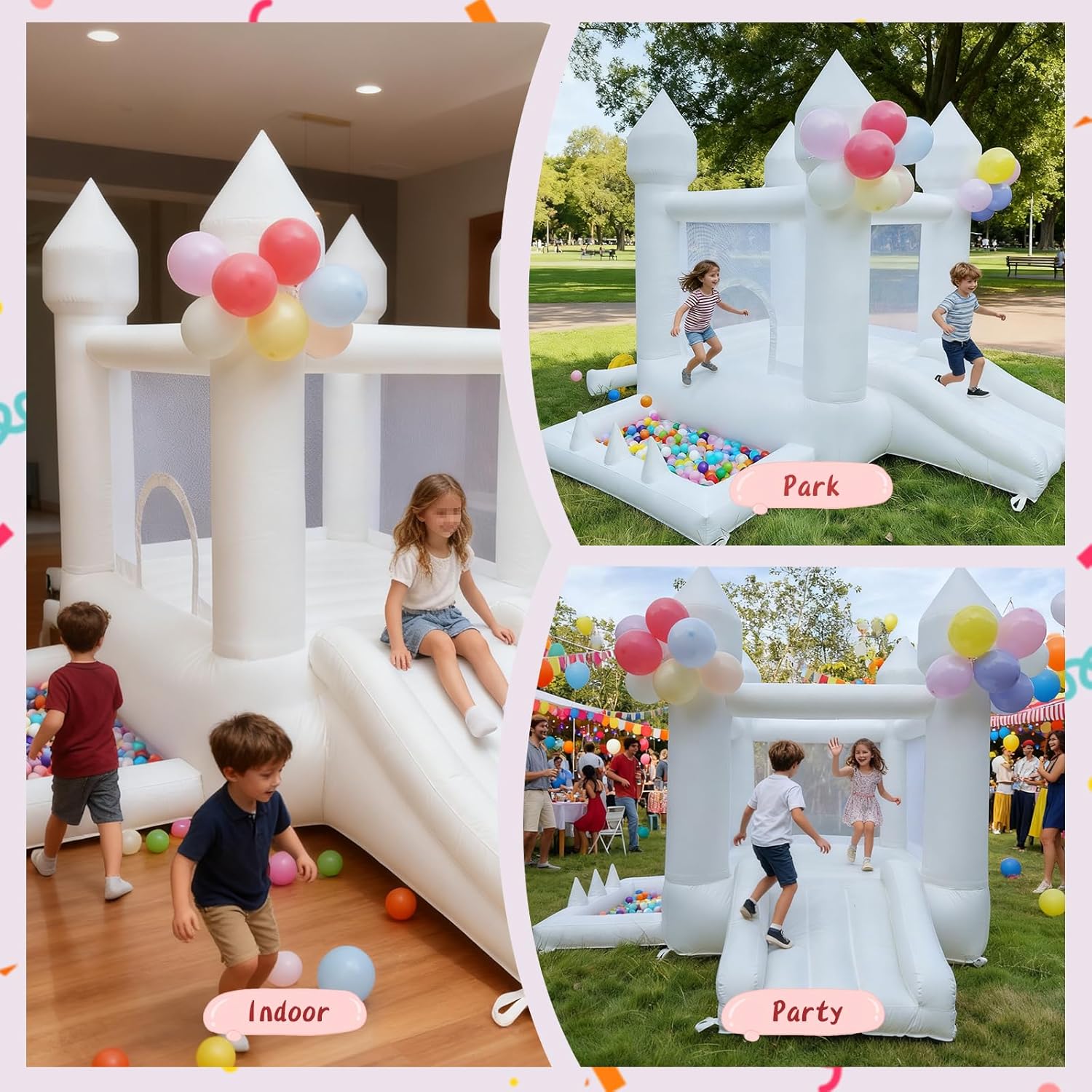 บ้านลมสีขาว, บ้านลมสำหรับใช้ใน - Kids Outdoor Inflatable บทวิจารณ์และราคา