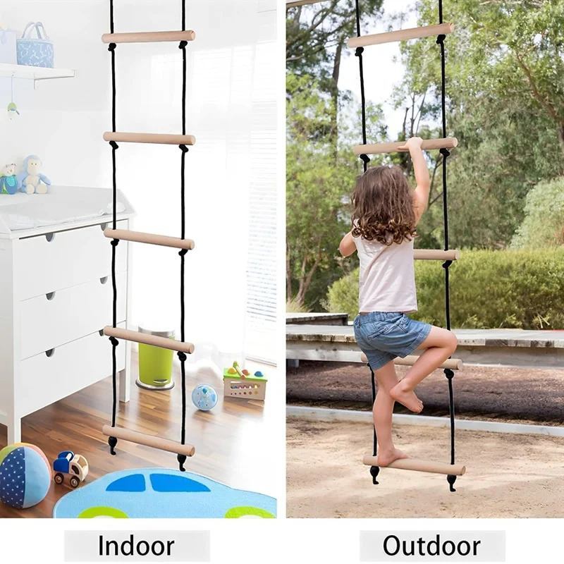 เด็กปีนเชือกบันไดไม้ Swing เด็ - Kids Outdoor Climber บทวิจารณ์และราคา