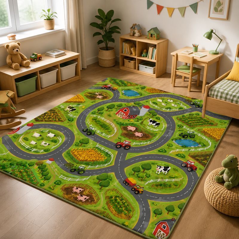 VIKAMA พรมปูพื้นสำหรับเด็ก พรม - Kids Outdoor Zoo บทวิจารณ์และราคา