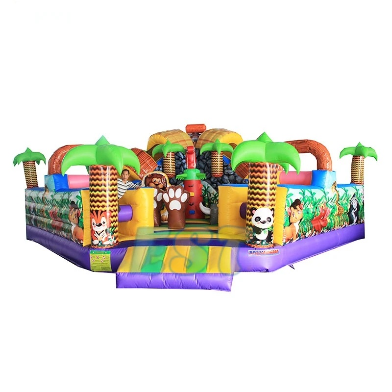 ปราสาทเป่าลมขนาดใหญ่สำหรับเด็ก - Kids Outdoor Zoo บทวิจารณ์และราคา