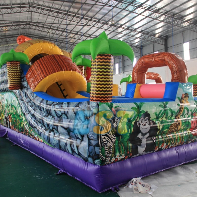 ปราสาทเป่าลมขนาดใหญ่สำหรับเด็ก - Kids Outdoor Zoo บทวิจารณ์และราคา