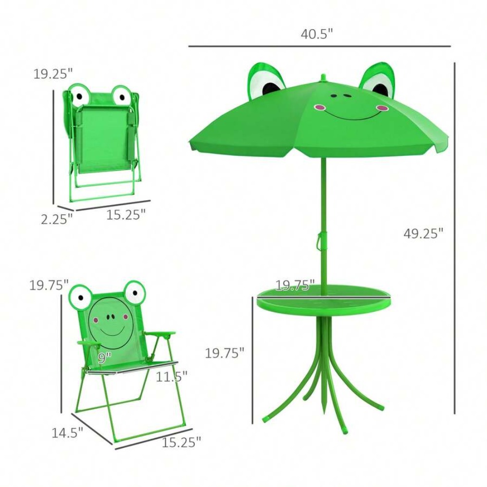 ชุดโต๊ะและเก้าอี้สำหรับเด็ก โต - Kids Outdoor Table With Umbrella บทวิจารณ์และราคา