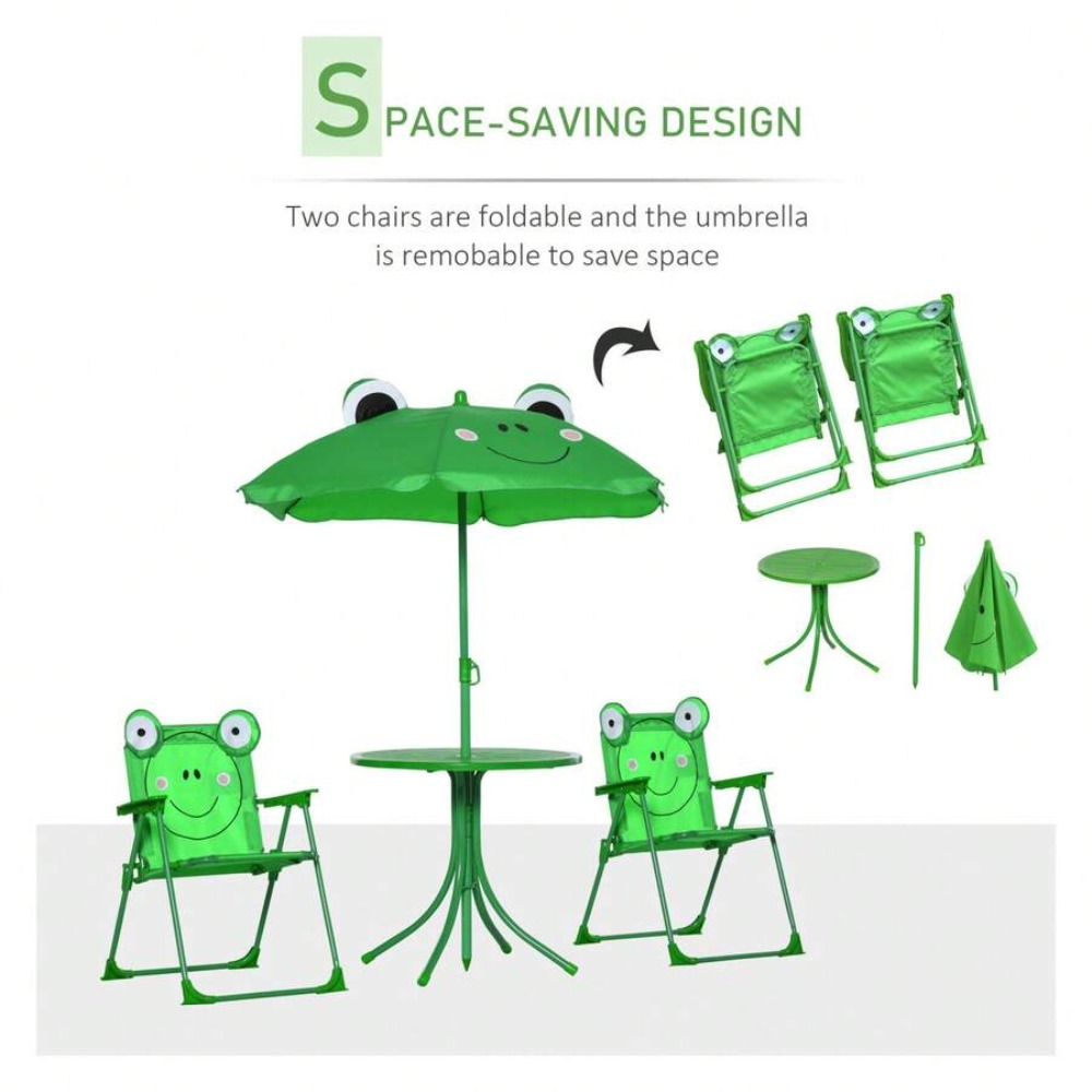 ชุดโต๊ะและเก้าอี้สำหรับเด็ก โต - Kids Outdoor Table With Umbrella บทวิจารณ์และราคา