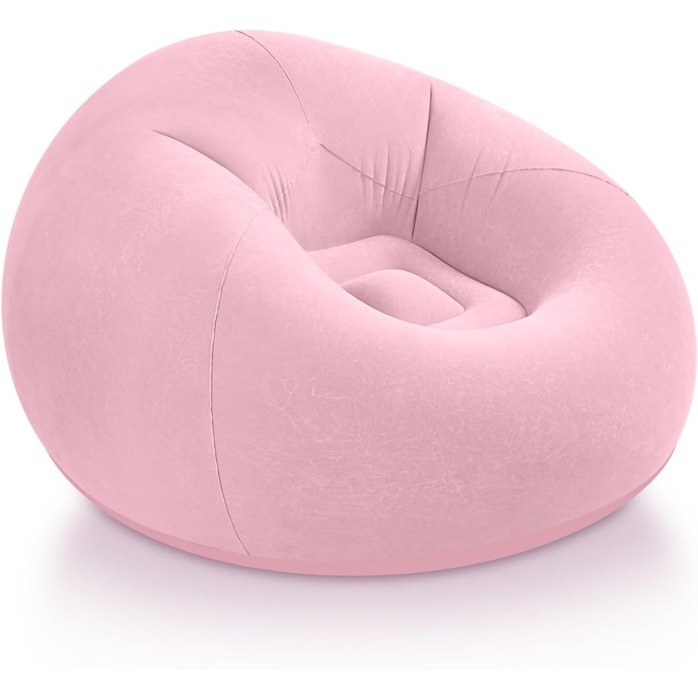 เก้าอี้บีนแบ็กเป่าลม สีชมพู |  - Kids Outdoor Bean Bag บทวิจารณ์และราคา