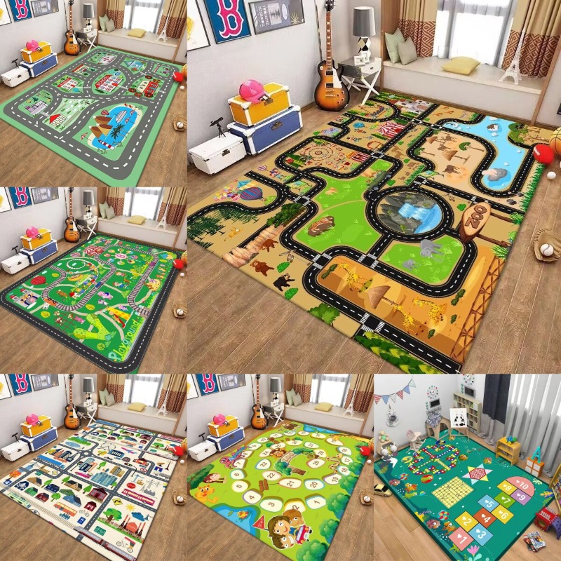 พรมปูพื้นลายถนนสำหรับเด็กเล่น  - Kids Outdoor Zoo บทวิจารณ์และราคา
