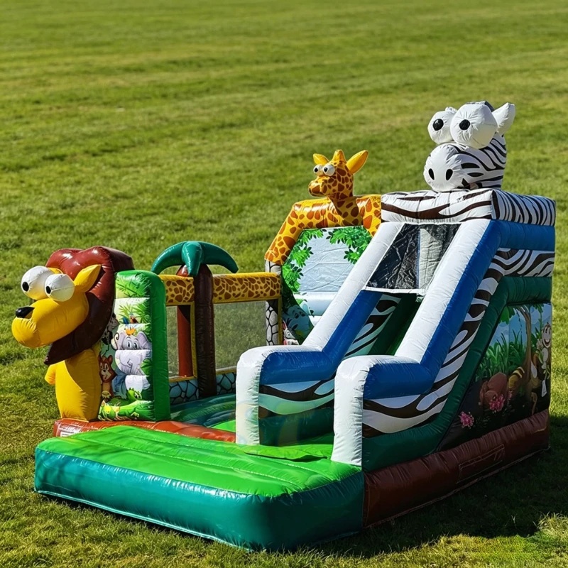 บ้านลมเป่าลมรูปสิงโตในสวนสัตว์ - Kids Outdoor Zoo บทวิจารณ์และราคา