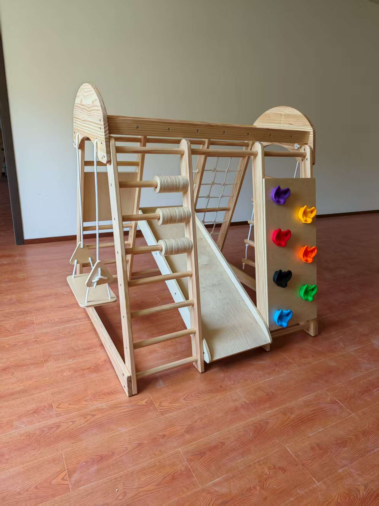 โครงไม้ปีนป่ายสำหรับเด็ก พร้อม - Kids Outdoor Wooden Climbing Frame บทวิจารณ์และราคา
