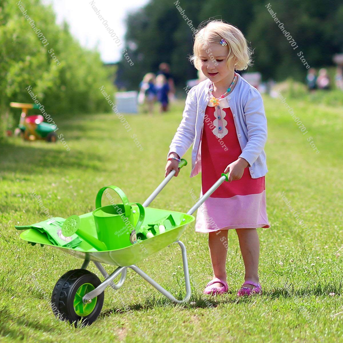 รถเข็นเด็กเล่นกลางแจ้ง สีเขียว - Kids Outdoor Garden Set บทวิจารณ์และราคา