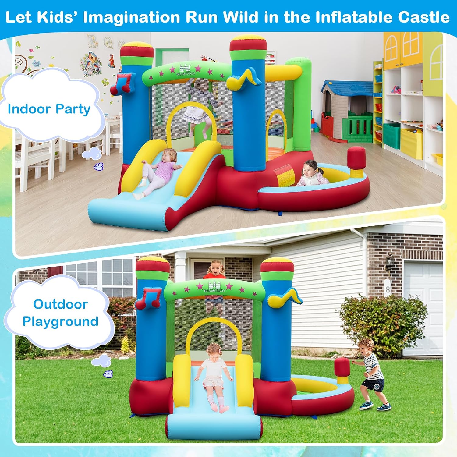 บ้านลมพร้อมบ่อบอล, บ้านลมสำหรั - Kids Outdoor Basketball บทวิจารณ์และราคา
