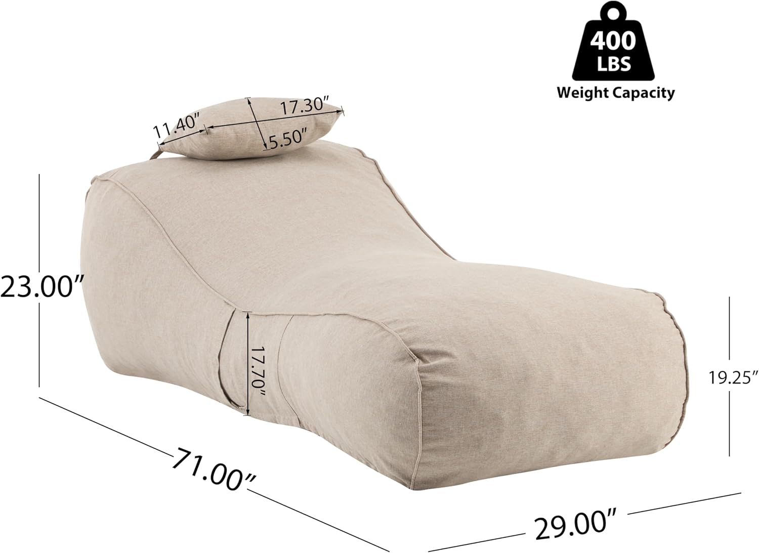 เก้าอี้บีนแบ็กมอร์ตัน เก้าอี้น - Kids Outdoor Lounge Chair บทวิจารณ์และราคา