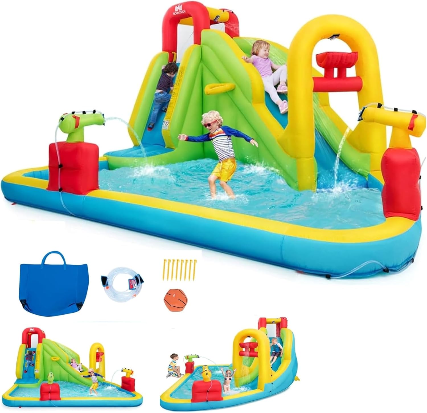 เมกะสวนน้ำเป่าลมสำหรับเด็ก - ส - Kids Outdoor Inflatable บทวิจารณ์และราคา