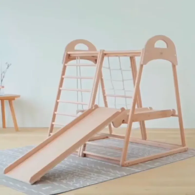 ชุดปีนป่ายไม้สำหรับเด็กแบบมอนเ - Kids Outdoor Wooden Climbing Frame บทวิจารณ์และราคา
