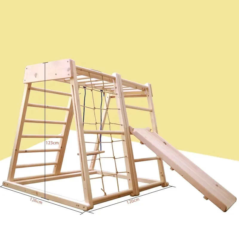 ชุดปีนป่ายไม้สำหรับเด็กแบบมอนเ - Kids Outdoor Wooden Climbing Frame บทวิจารณ์และราคา