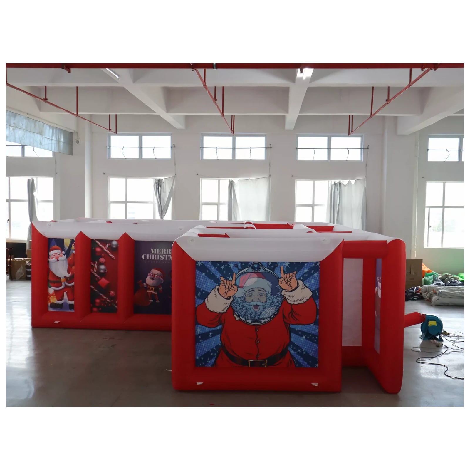 เขาวงกตเป่าลมหลังคาเรียบสีแดงข - Outdoor Games For Kids บทวิจารณ์และราคา