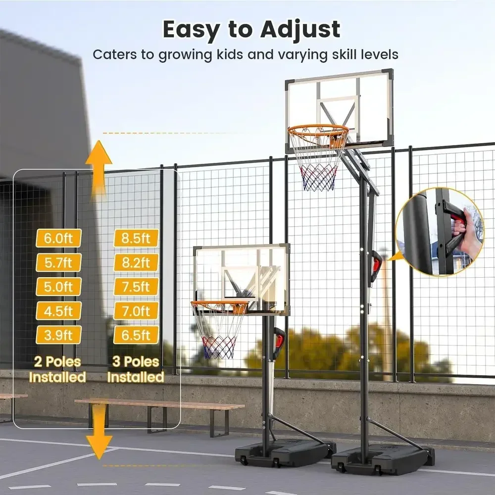 ห่วงบาสเก็ตบอลแบบพกพาสำหรับใช้ - Kids Outdoor Basketball บทวิจารณ์และราคา
