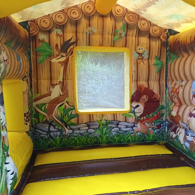 ปราสาทลมเป่าลมธีมสวนสัตว์สำหรั - Kids Outdoor Zoo บทวิจารณ์และราคา
