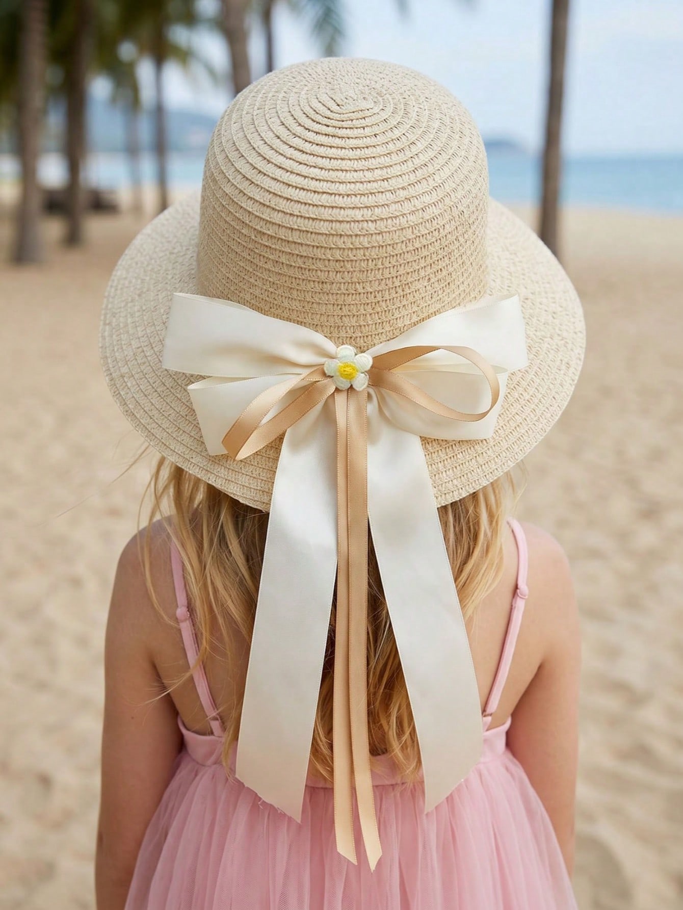 หมวกฟางสานลายโบว์สีกาแฟสำหรับเ - Kids Outdoor Play บทวิจารณ์และราคา